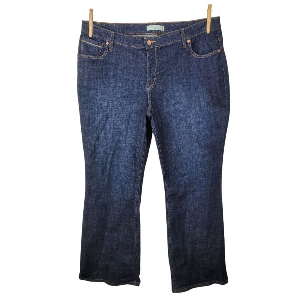 Levis 580 Boot Cut Womens Jeans Dark Wash Denim Plus Size 20 S C 41" Waist
